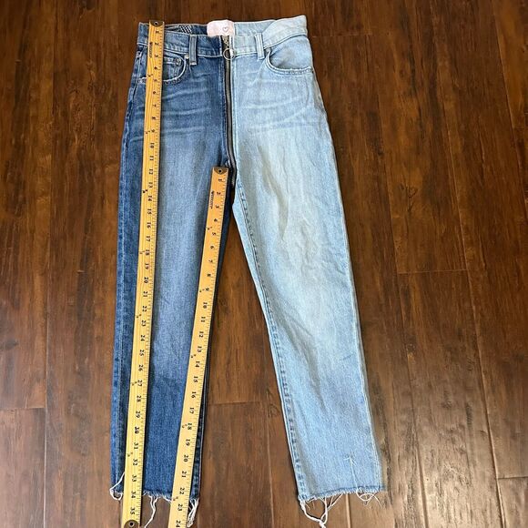 REVICE Yin Yang Crop Jeans High Rise Zip-Around in Tokyo Wash Blue - Picture 15 of 16